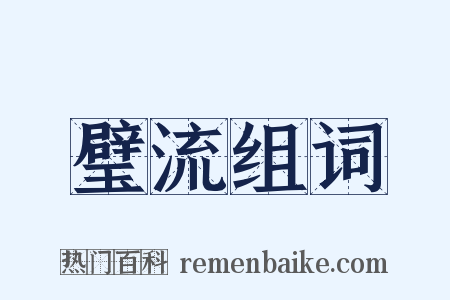 璧流组词是什么意思的图片
